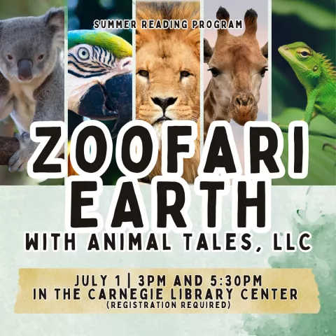 Zoofari Earth with Animal Tales 5:30-6:30 pm