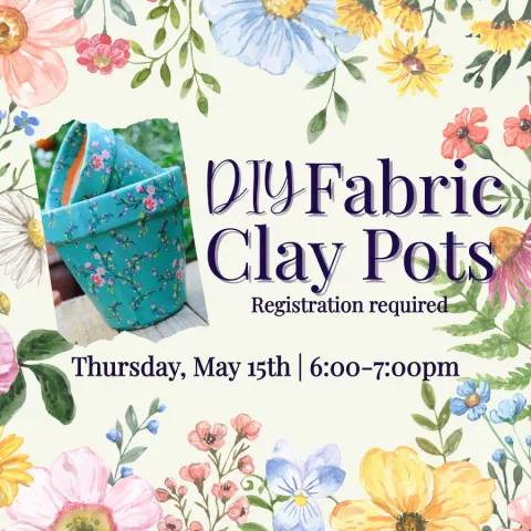 DIY Fabric Clay Pots
