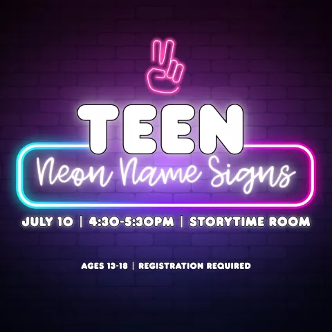 Teen DIY Neon Name Signs