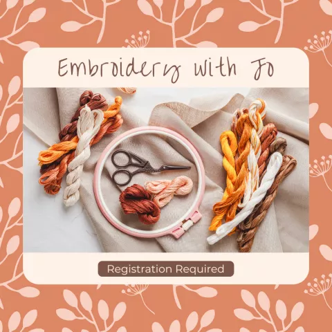 Embroidery for beginners with Jo