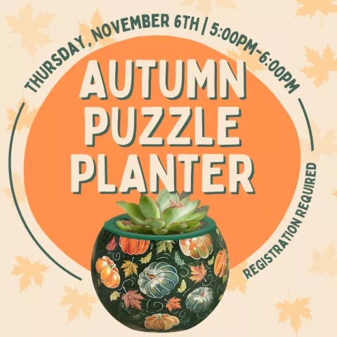 Autumn Puzzle Planter