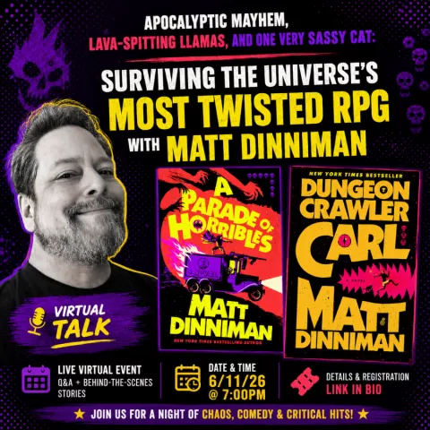 Apocalyptic Mayhem, Lava-Spitting Llamas, and One Very Sassy Cat: Surviving the Universe’s Most Twisted RPG with Matt Dinniman