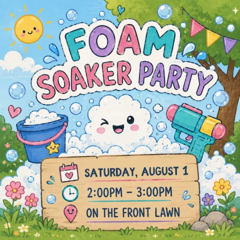 Foam Soaker Party 🫧