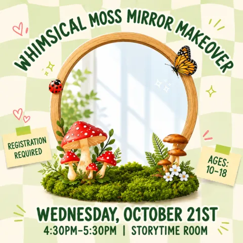Whimsical Moss Mirror Makeover 